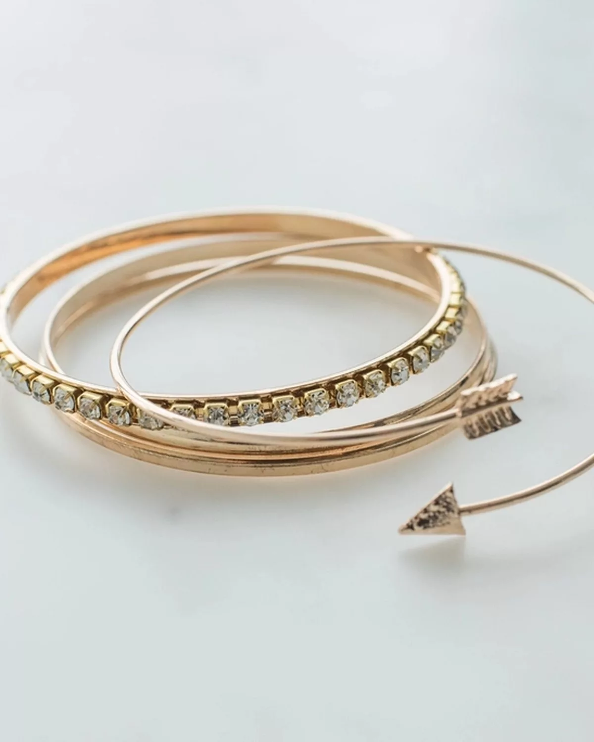Rose Gold Bangle Set (Set of 3)