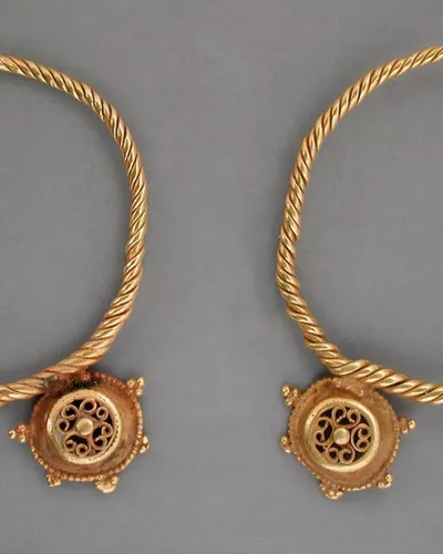 Antique Gold Hoop Earrings